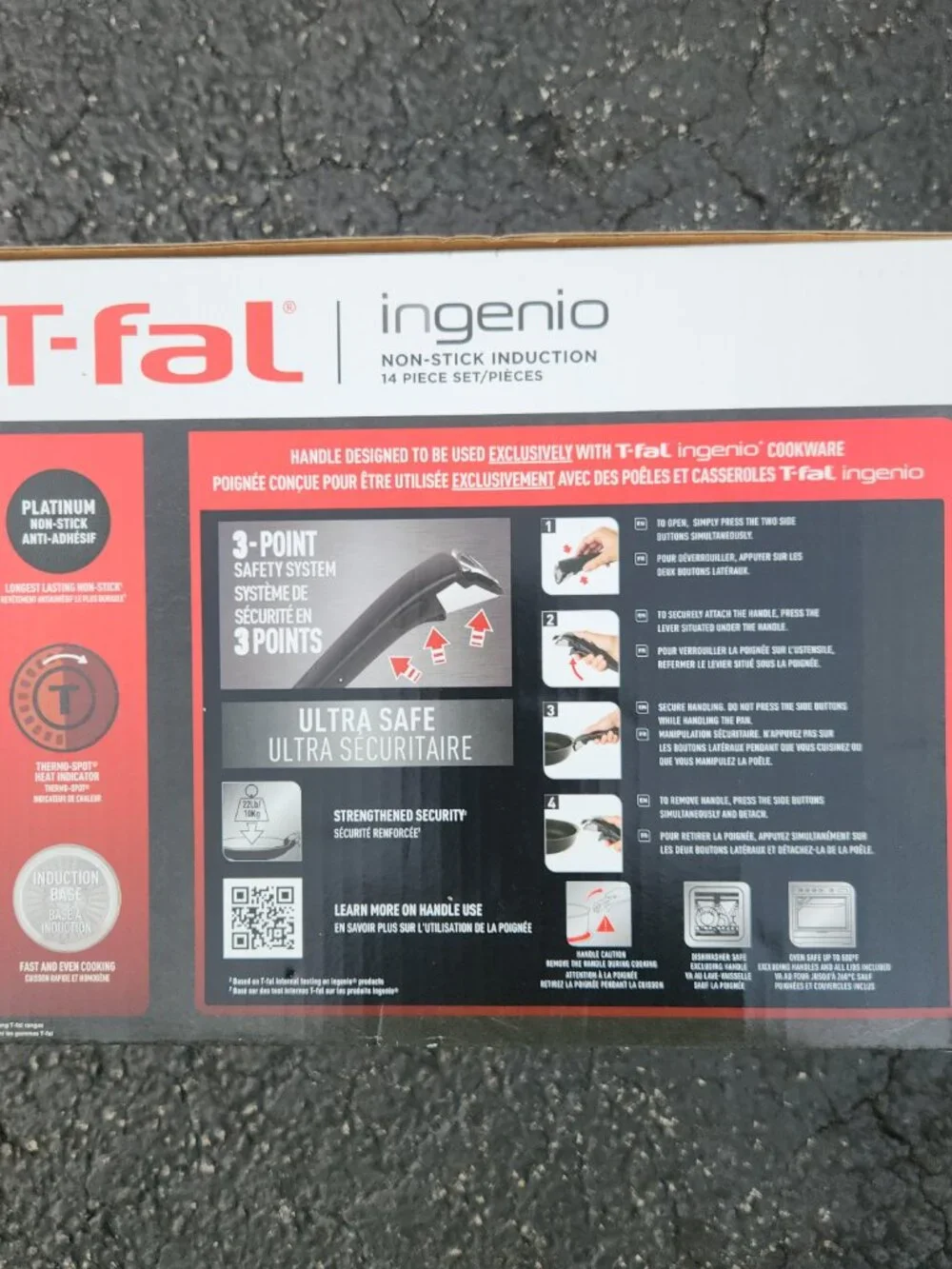 T-fal Ingenio Expertise Non Stick Cookware Set 14 Piece, Induction Oven Broiler